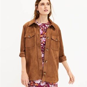 Loft Faux Suede shirt jacket